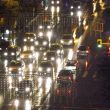 Nighttime traffic after the rain