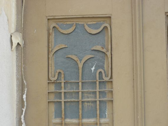 Detail of wooden door grills