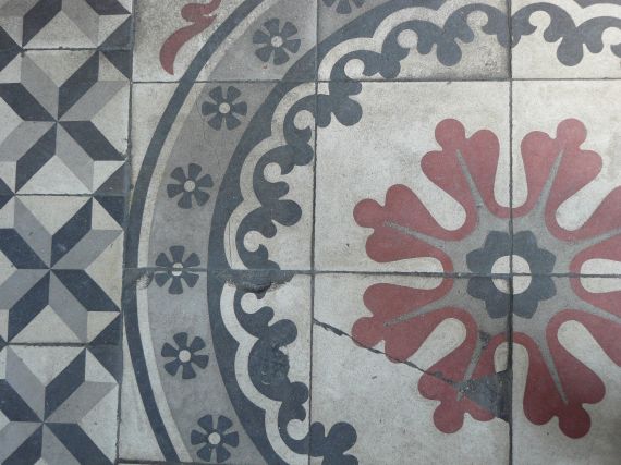 Floor tiles from 1900